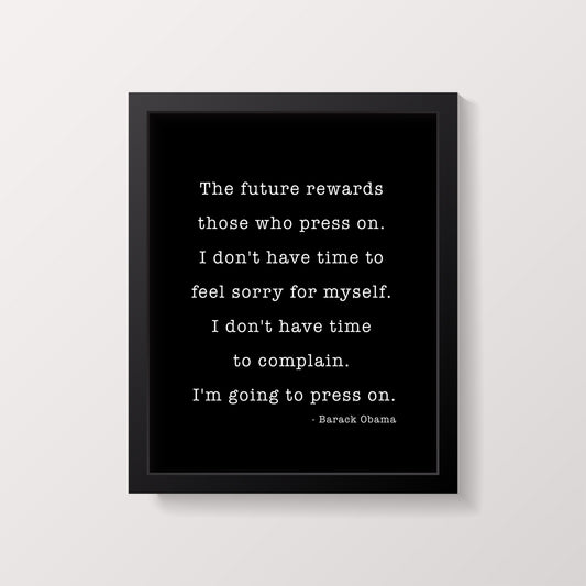 Barack Obama Quote Print Press On Motivational Office Wall Art