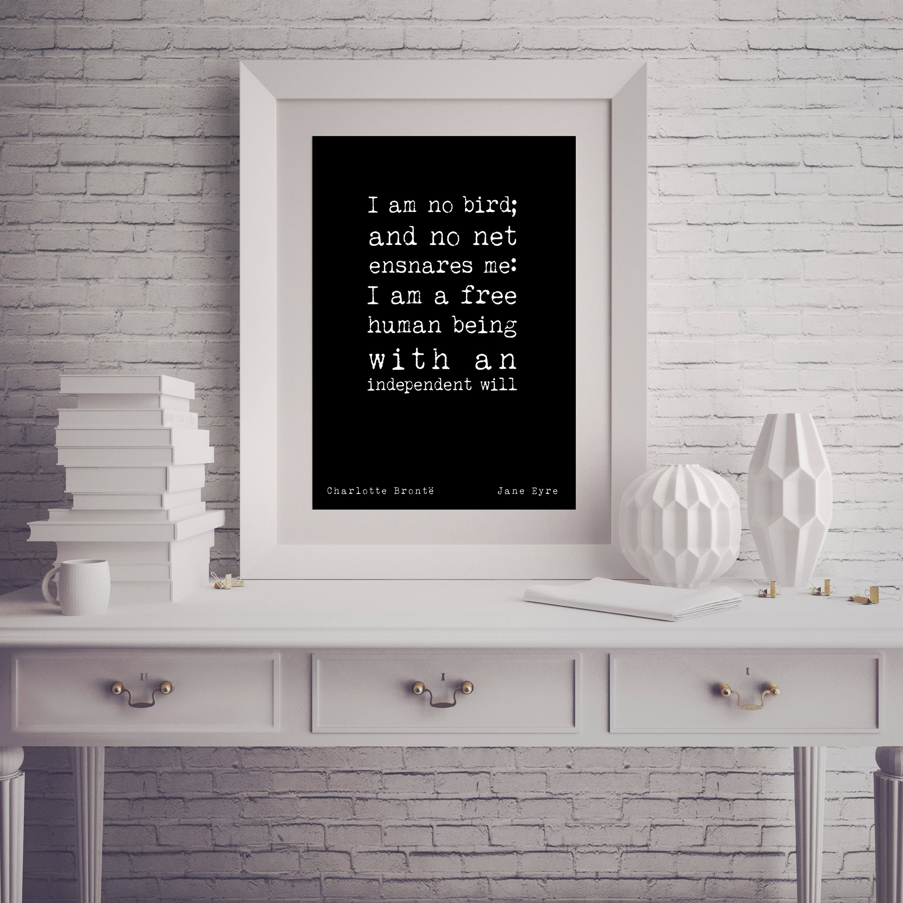 Jane Eyre Print, Motivational Poster