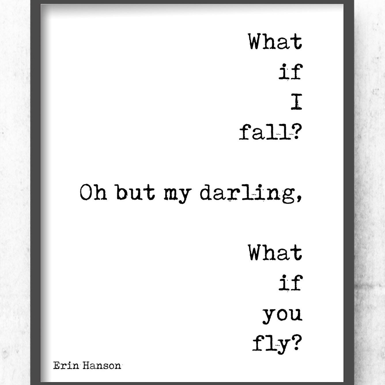 What If You Fly Print Nursery Decor, Black & White Kids Print