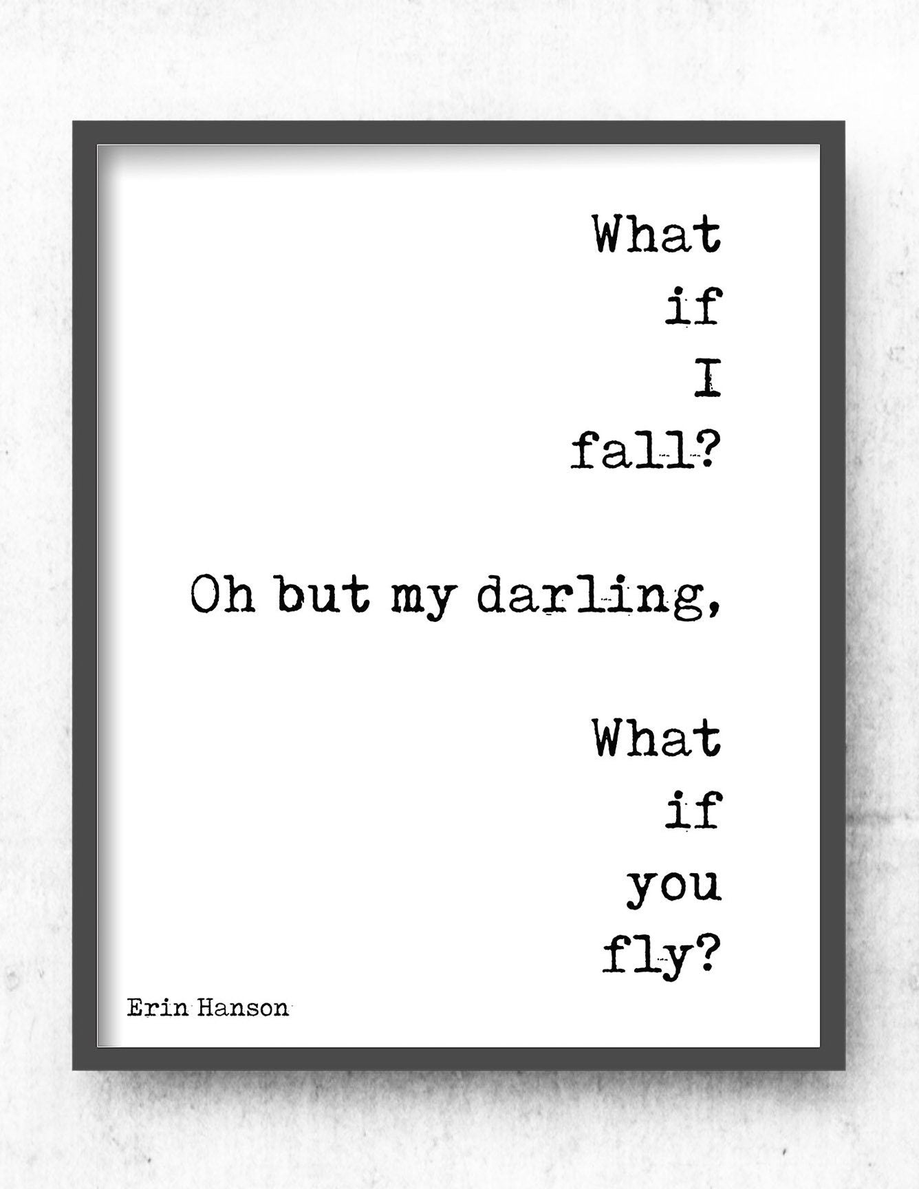 What If You Fly Print Nursery Decor, Black & White Kids Print