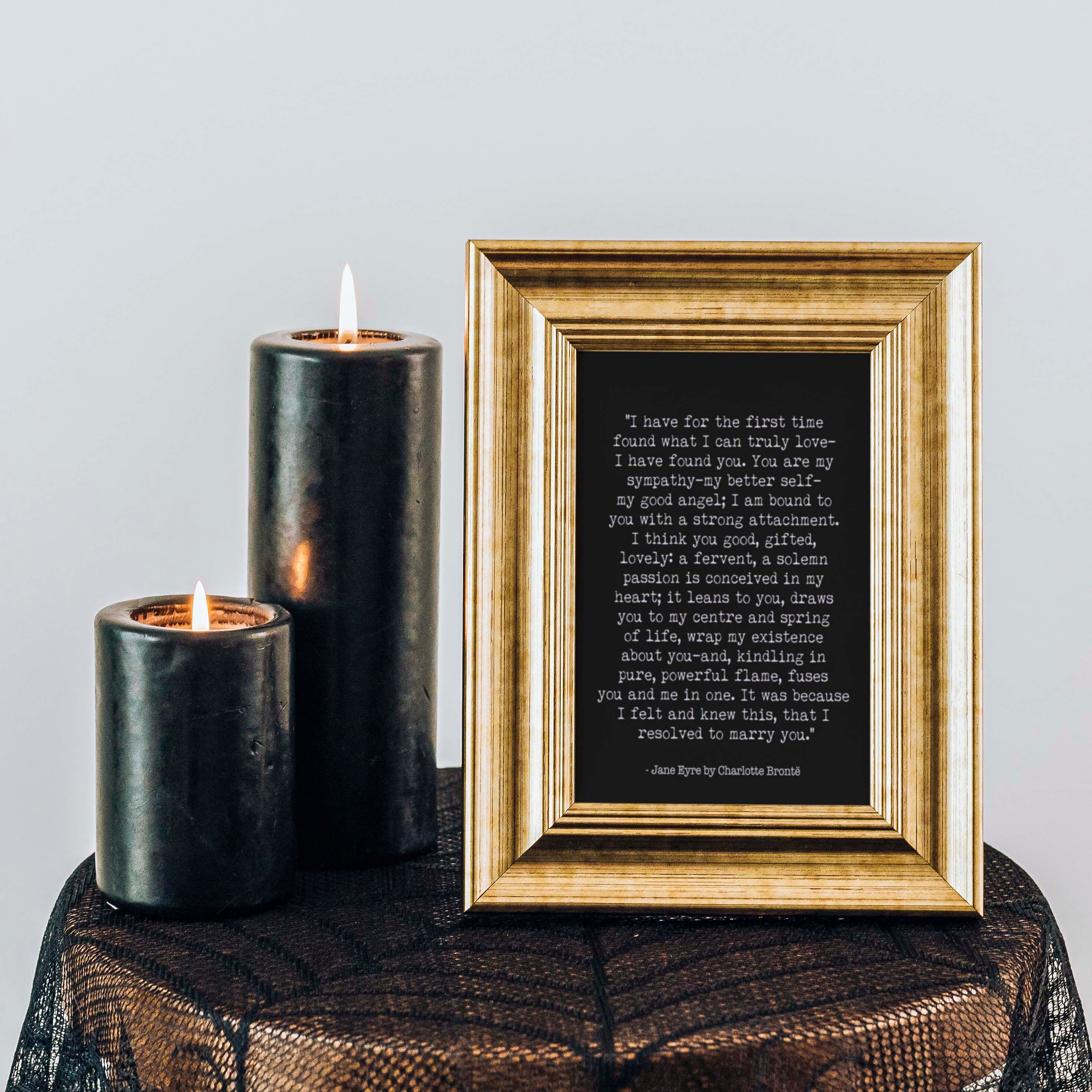 Jane Eyre Wall Art Prints, Charlotte Bronte Wall Art Decor