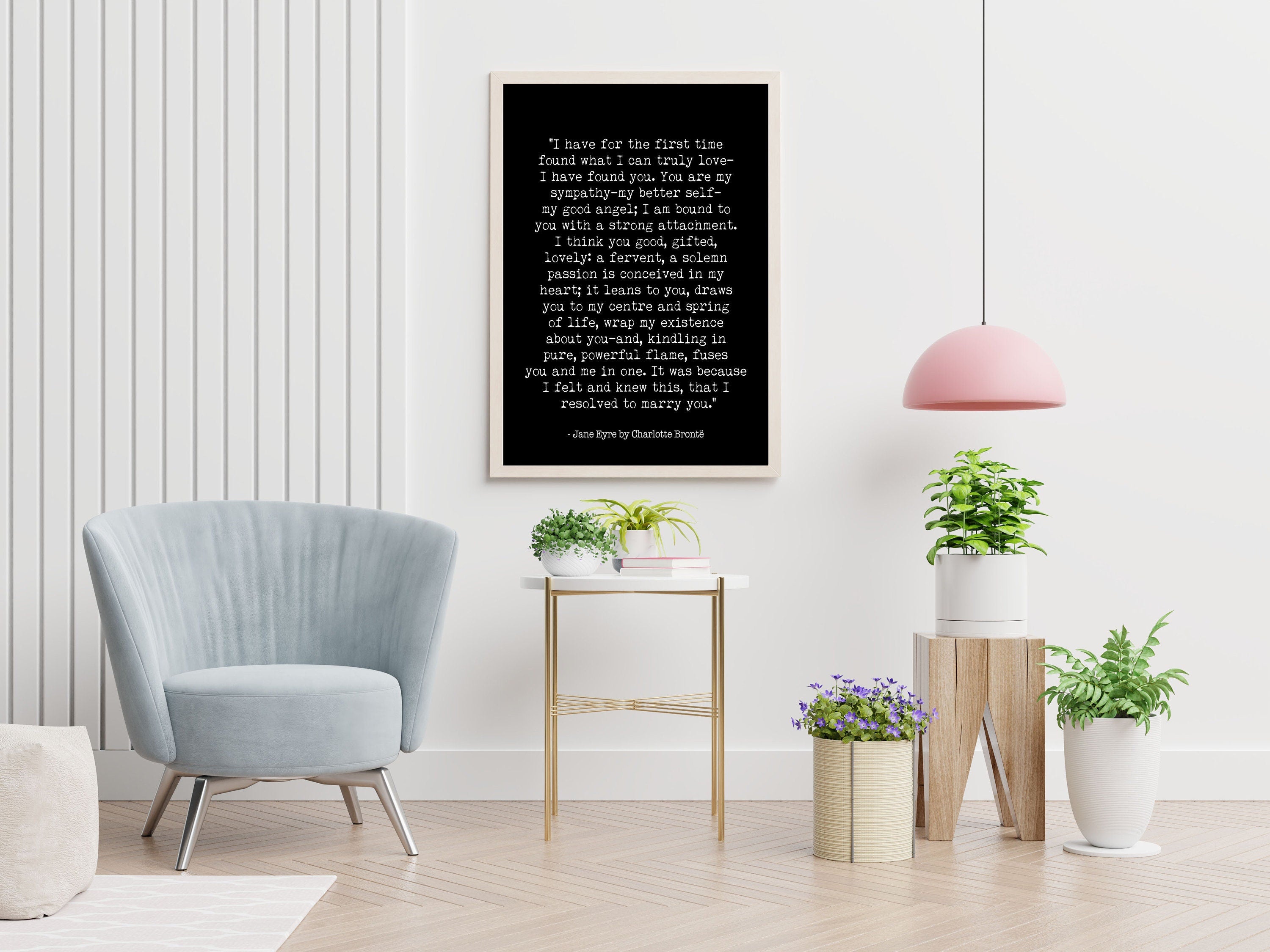 Jane Eyre Wall Art Prints, Charlotte Bronte Wall Art Decor