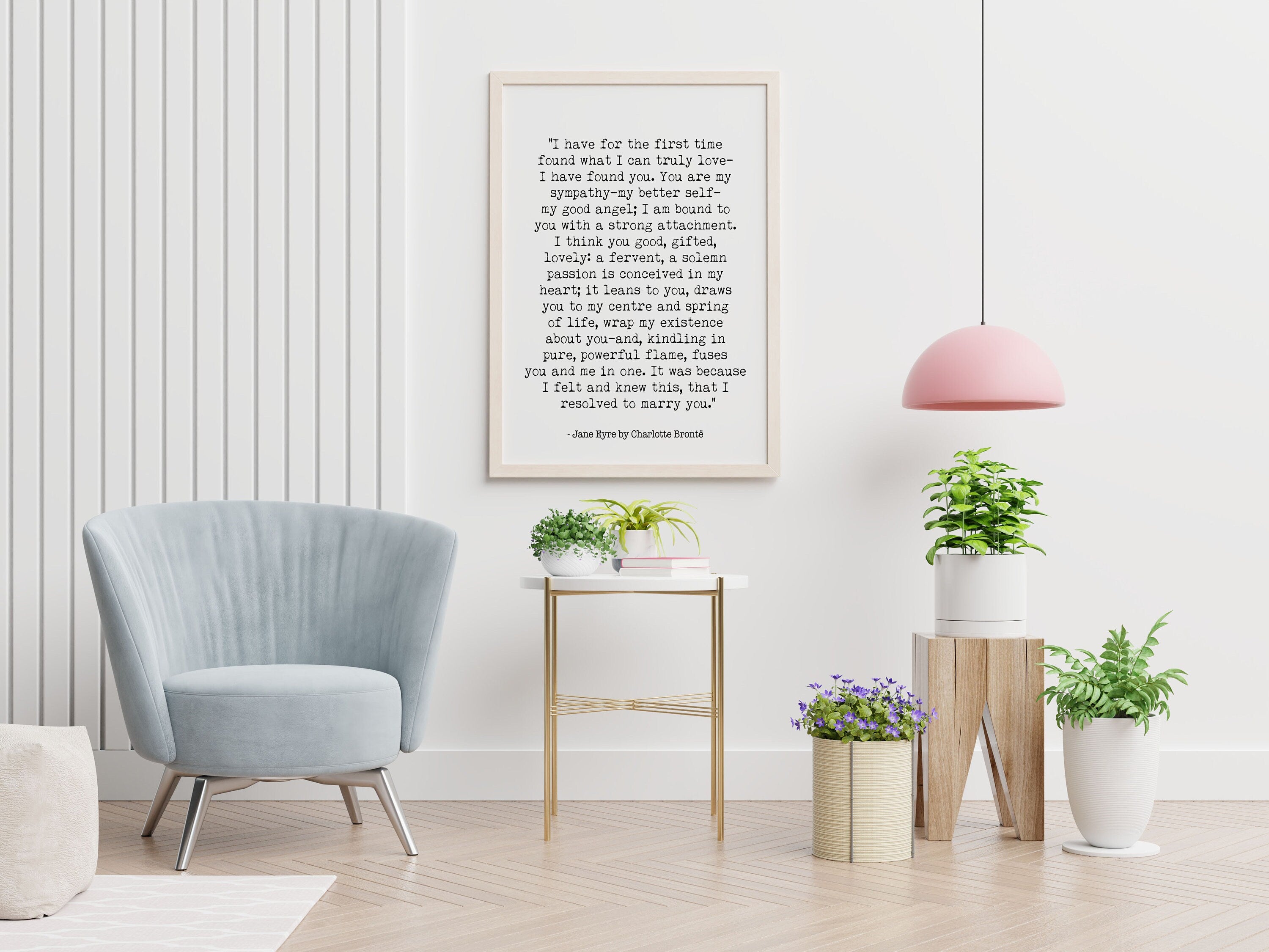 Jane Eyre Wall Art Prints, Charlotte Bronte Wall Art Decor