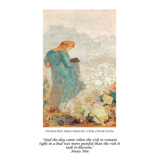 Anais Nin And The Day Came Quote Wall Art Prints, Odilon Redon
