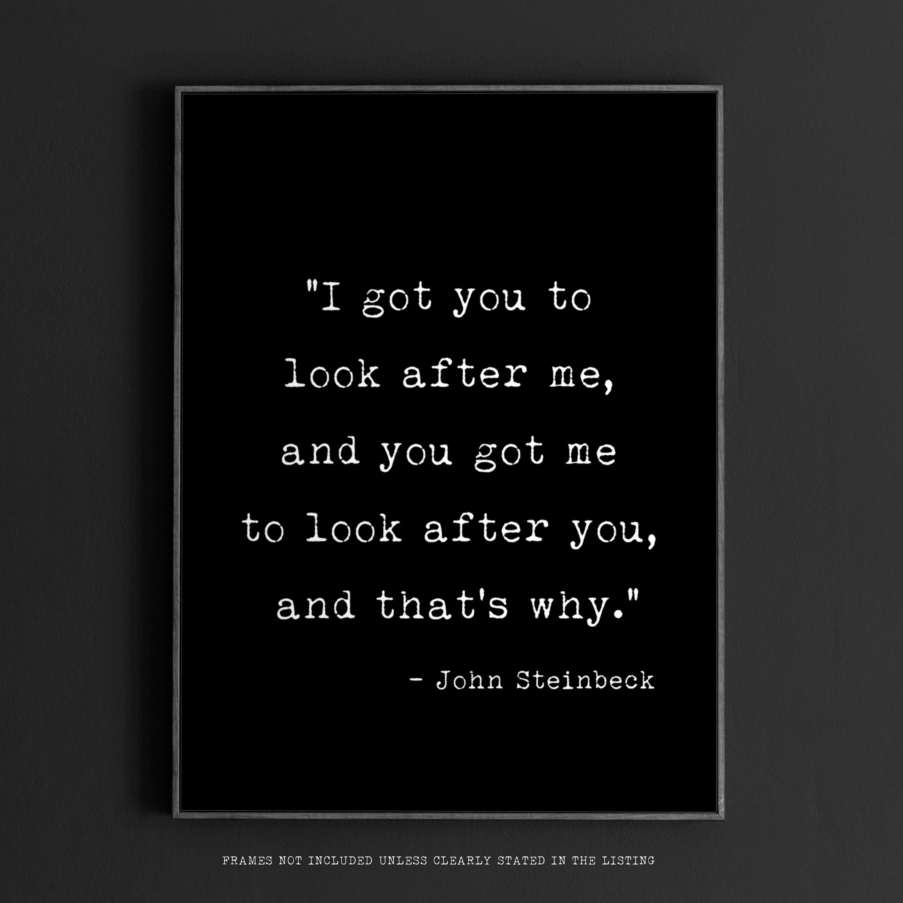 John Steinbeck Quote Print, Of Mice and Men
