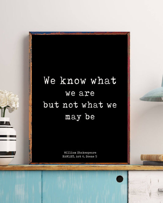 William Shakespeare Quote Print Hamlet Literary Wall Art