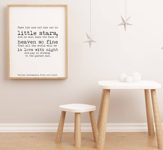 Heaven Quote Shakespeare Print, Romeo and Juliet Poster