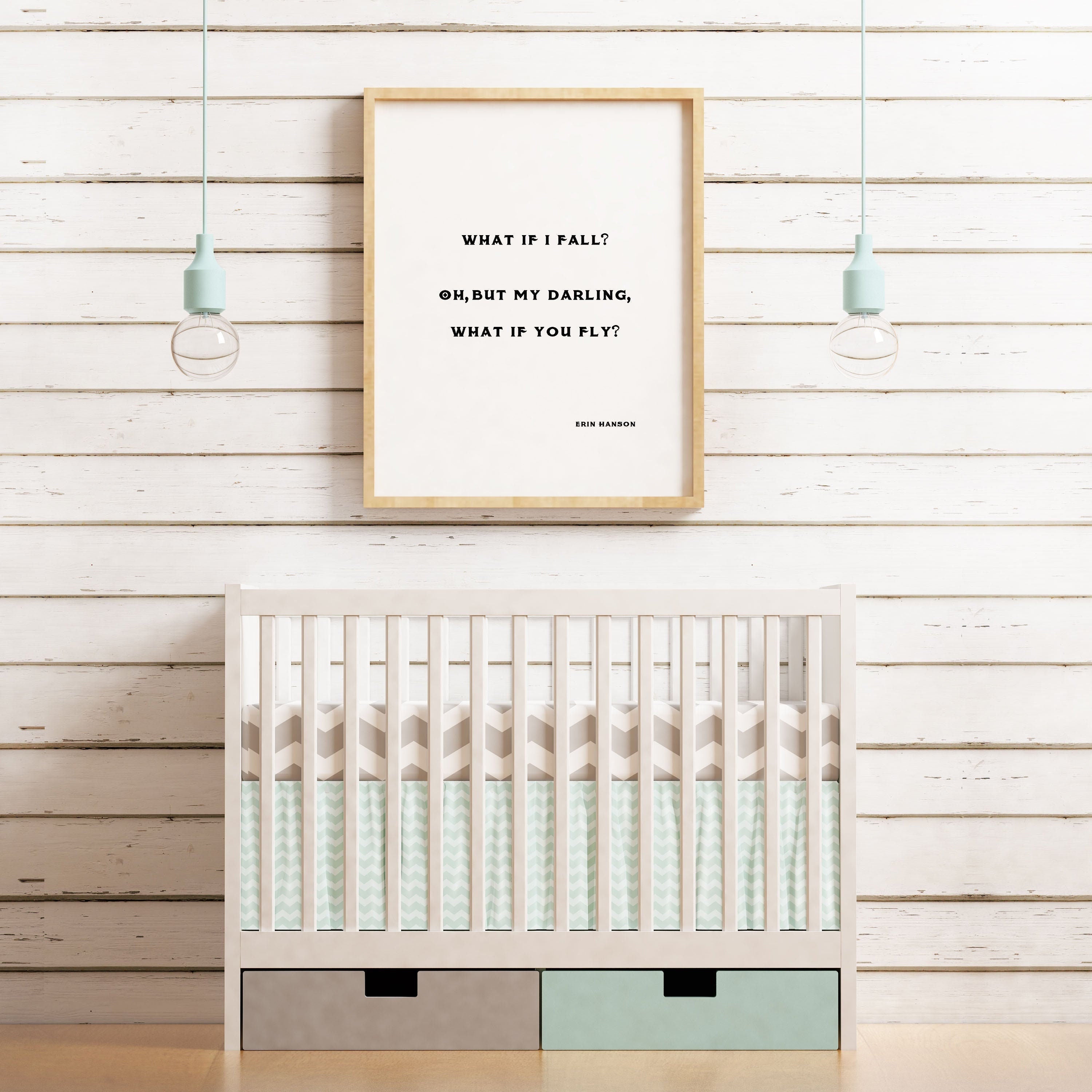 What If You Fly Erin Hanson Inspirational Wall Art for Home Decor, Unframed Motivational Poster Wall Art Prints in Black & White