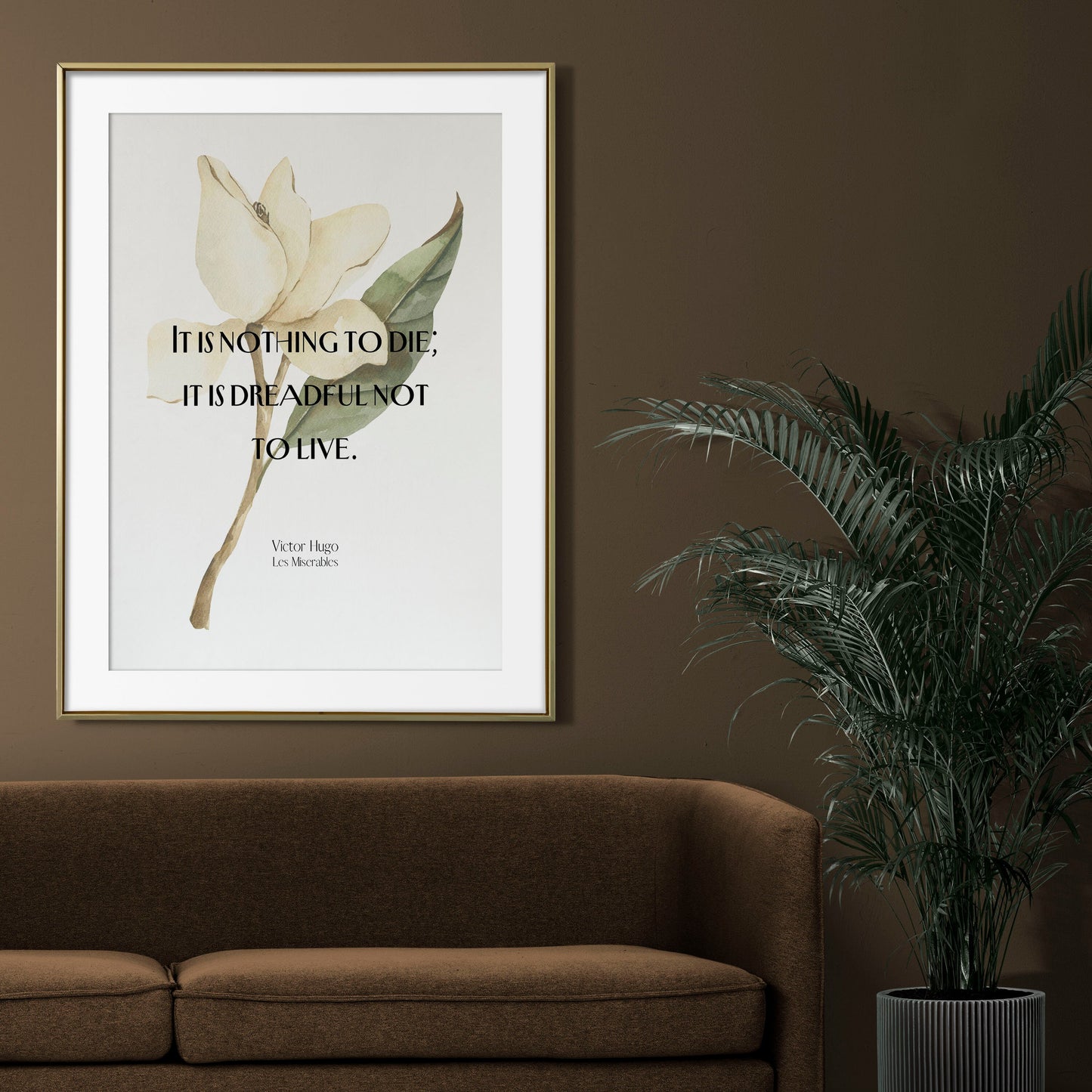 Les Miserable Quote Print It Is Dreadful Not To Live, Victor Hugo Inspirational Quote Wall Art Prints Framed or Unframed