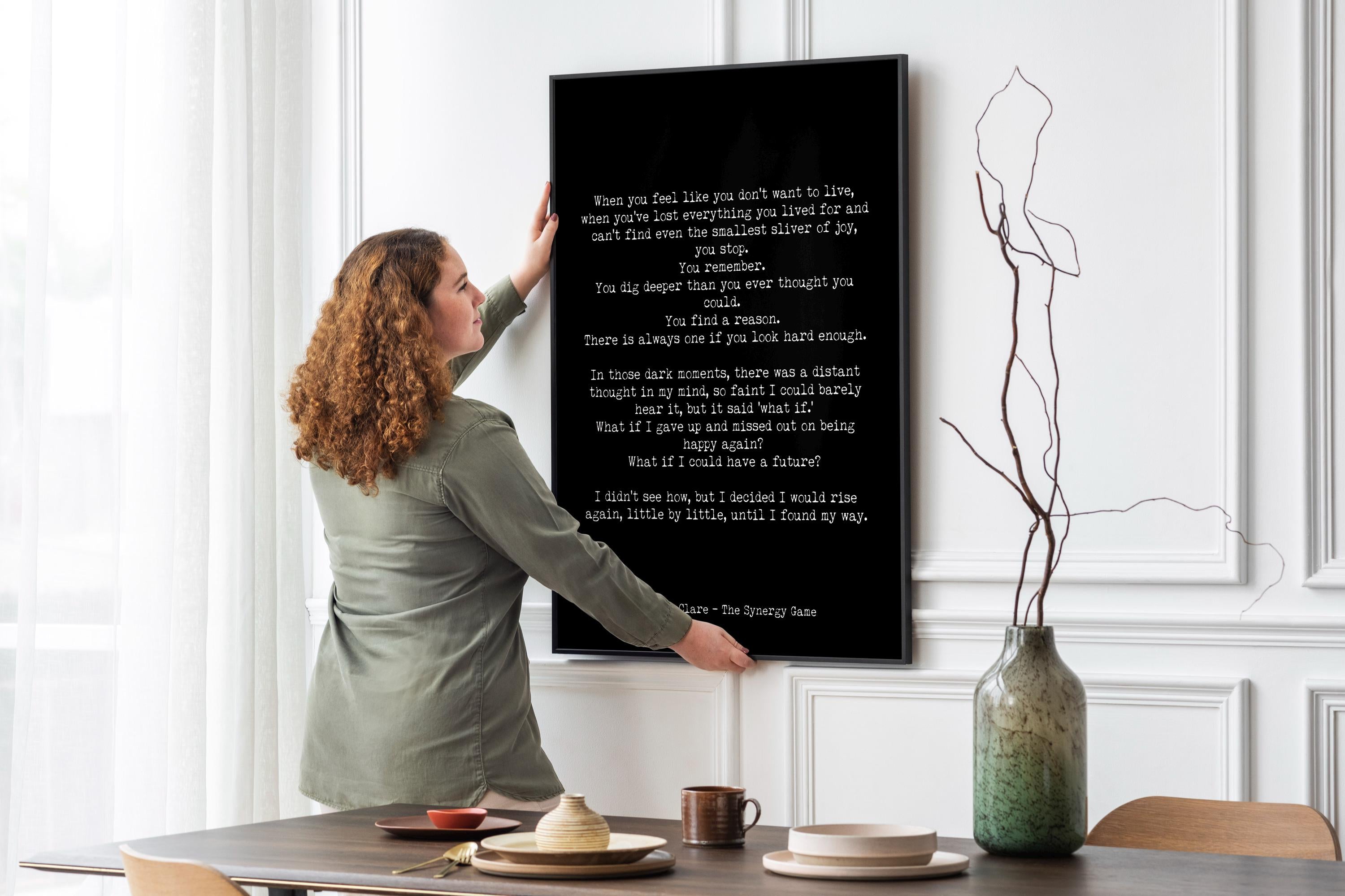 What If Quote Print - Georgia Clare Mental Health Art - Healing Journey Wall Decor - Inspirational Typography Poster - Self Love Gift