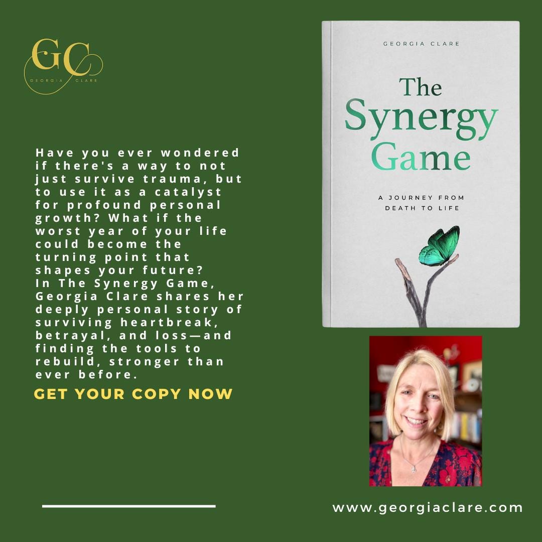 The Synergy Game – Signed Copy by Georgia Clare | Healing After Divorce, Transformation & Midlife Rebirth Book