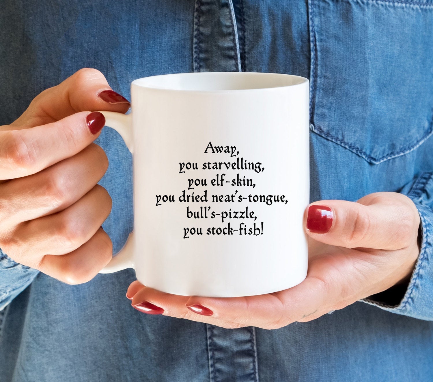 Shakespeare Quote Coffee Mug with Funny Sarcastic Insults from Henry IV Part I