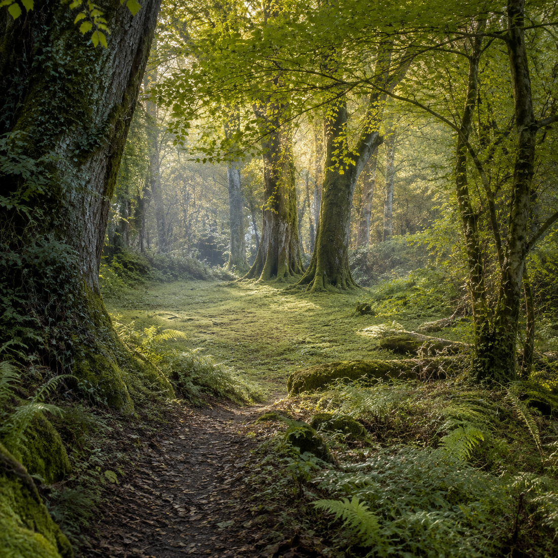 A quiet forest scene