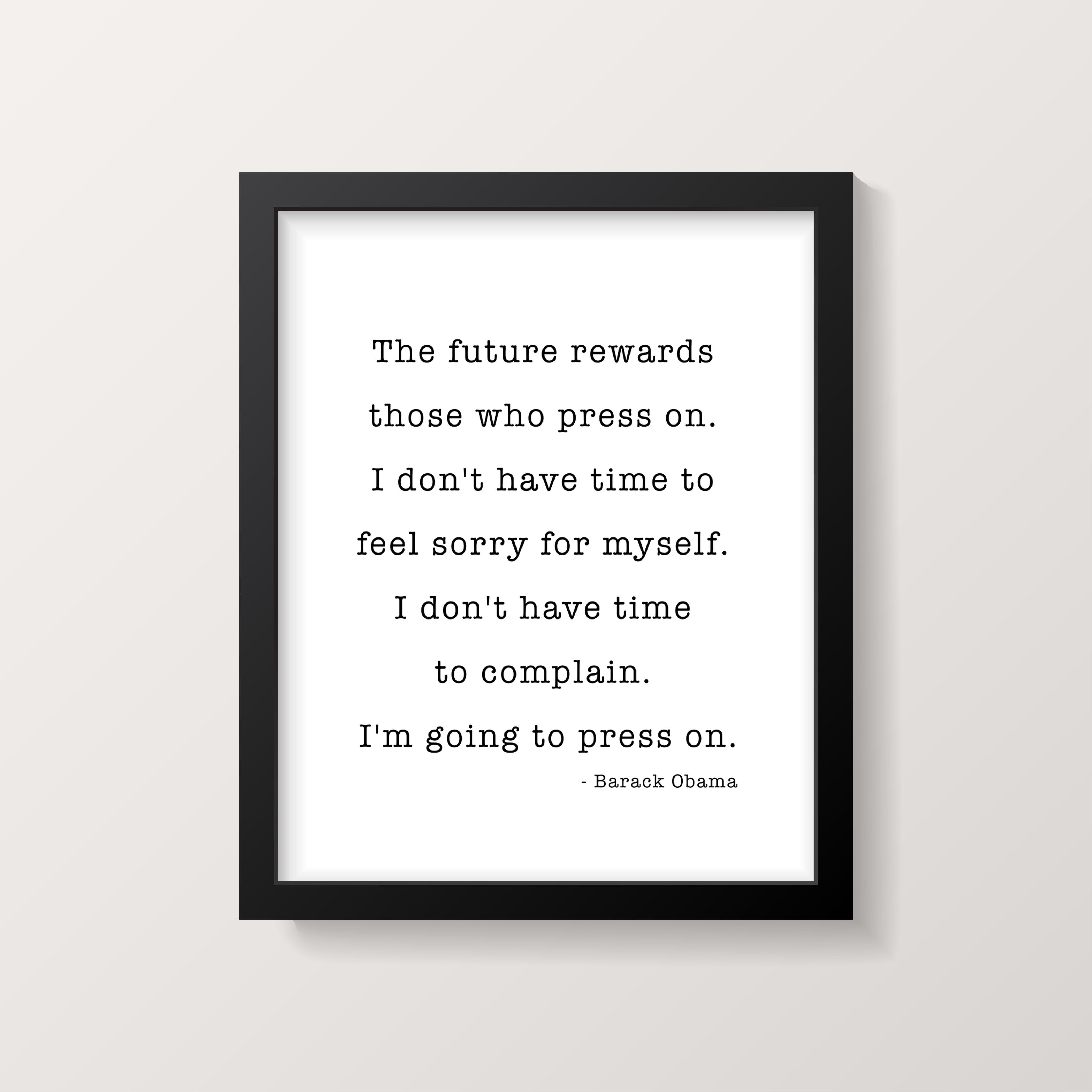 Barack Obama Quote Print Press On Motivational Office Wall Art