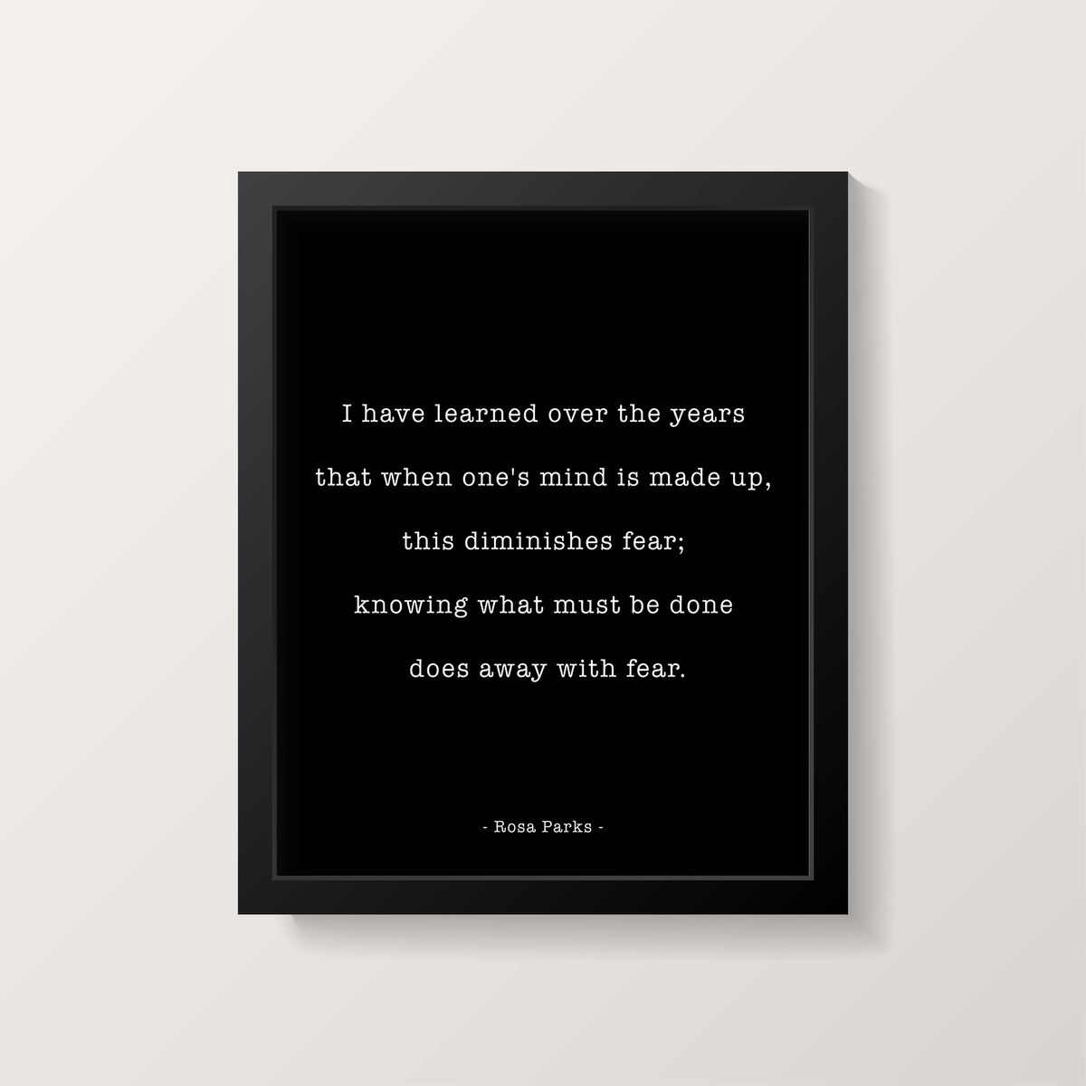 Rosa Parks Courage Quote Print Civil Rights Typography Art