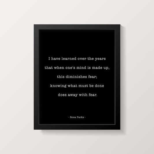Rosa Parks Courage Quote Print Civil Rights Typography Art
