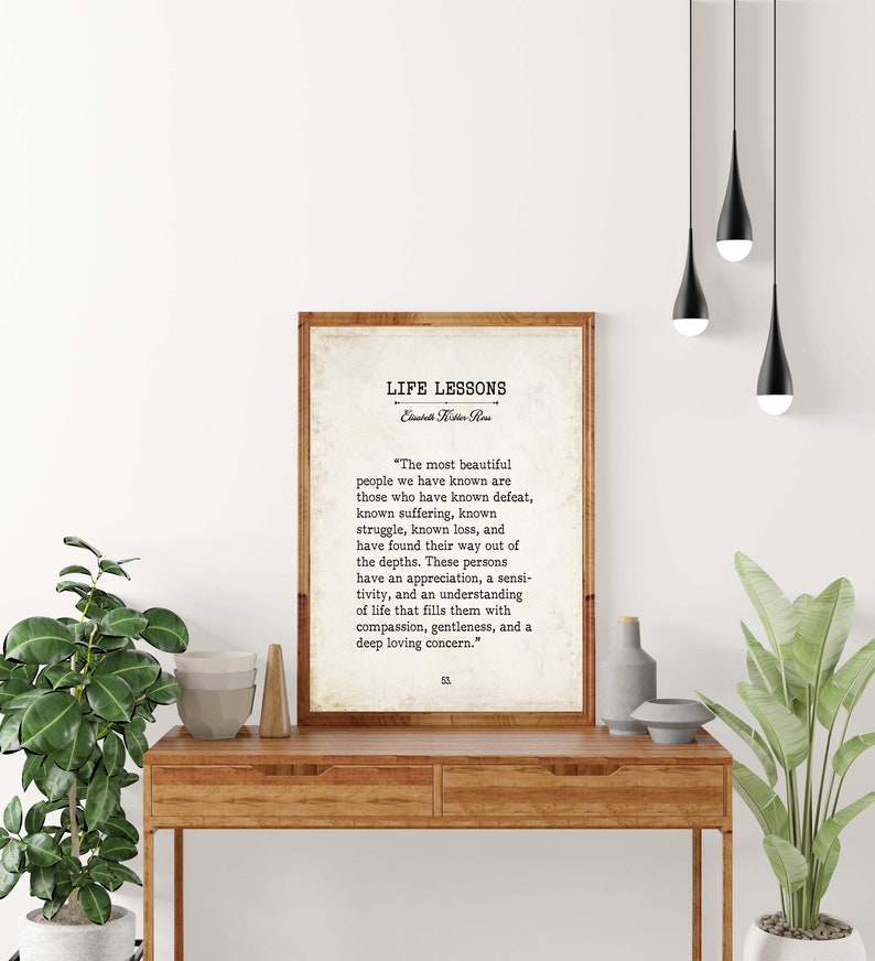 Elisabeth Kubler-Ross Most Beautiful People Print, Book Page Wall Art