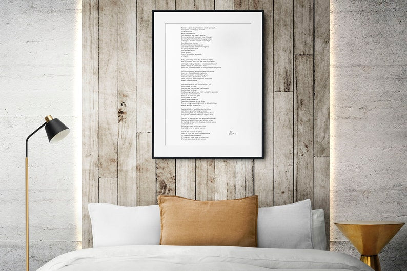 Rumi Inspirational Poem Wall Art, A Great Wagon , I’ll meet you there Minimalist Print Wall Decor, Print for Living Room or Bedroom Wall Art