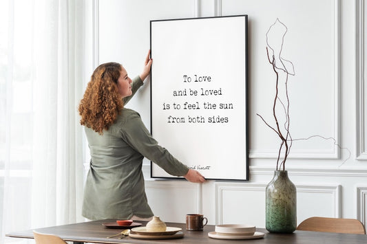 David Viscott Love Quote Print To Love And Be Loved Literary Wall Art Romantic Minimalist Poem Poster Black White Typography
