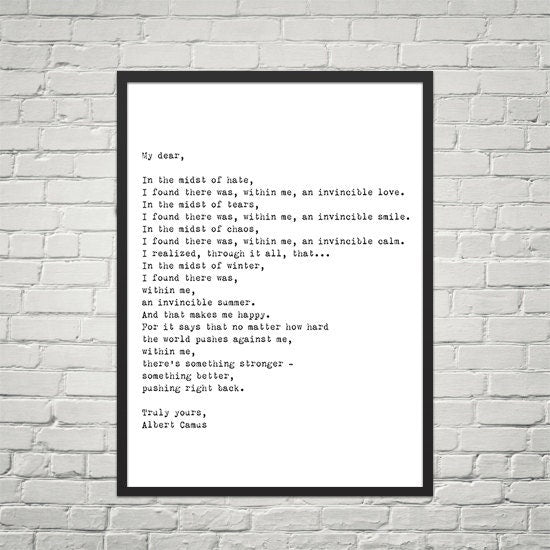 Custom Framed Quote Print: Literary Wall Art Decor