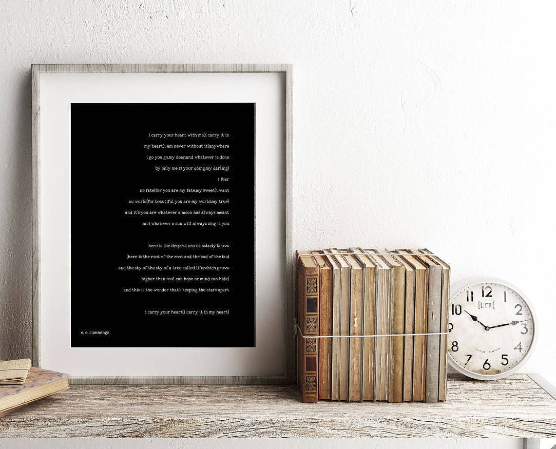 poetry quote art, ee cummings art