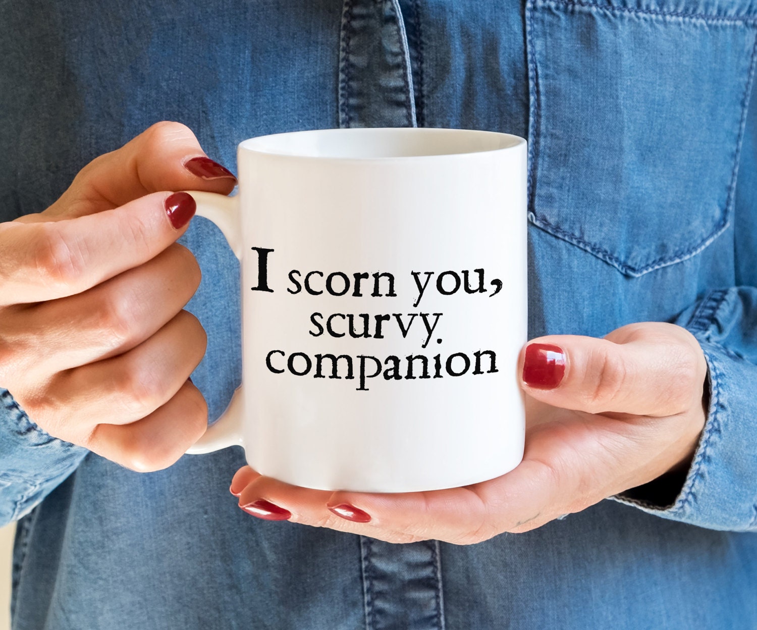 Shakespeare Insult Mug, Funny Literary Ceramic Coffee Cup