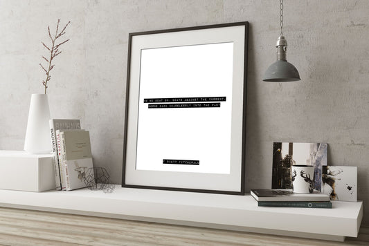 F Scott Fitzgerald So We Beat On Quote Print, Boats Against the Current Literary Wall Art