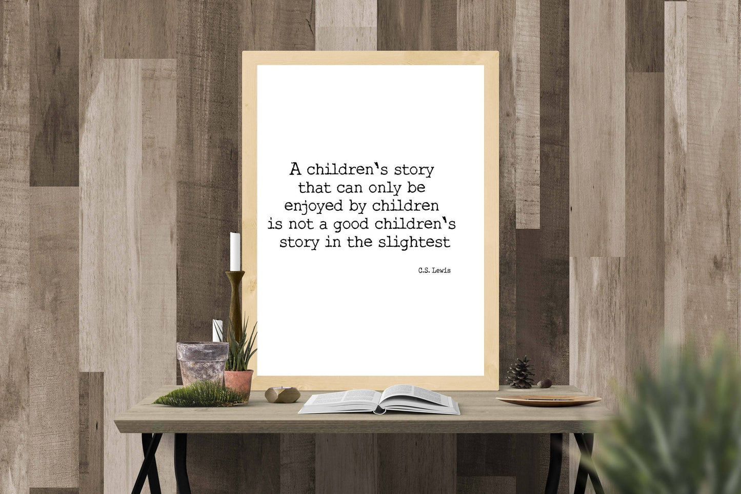 C.S. Lewis Quote Print for Readers and Writers, Literary Wall Art for Book Lovers