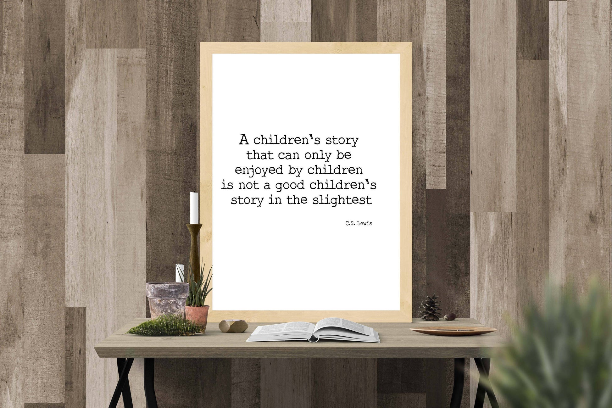 C.S. Lewis Quote Print for Readers and Writers, Literary Wall Art for Book Lovers