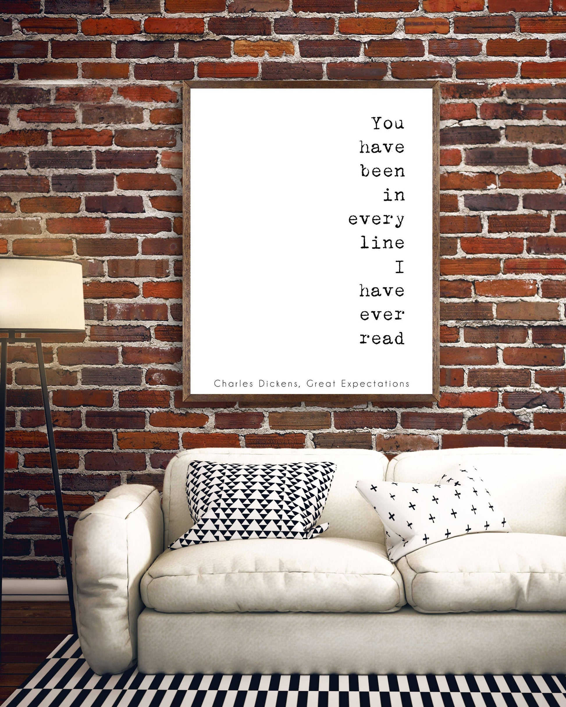 Charles Dickens Romantic Art Print, framed & unframed Quote Print from Great Expectations