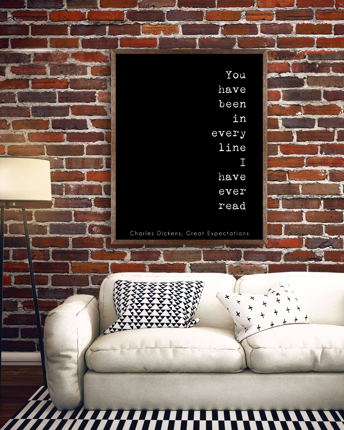 Charles Dickens Romantic Art Print, framed & unframed Quote Print from Great Expectations