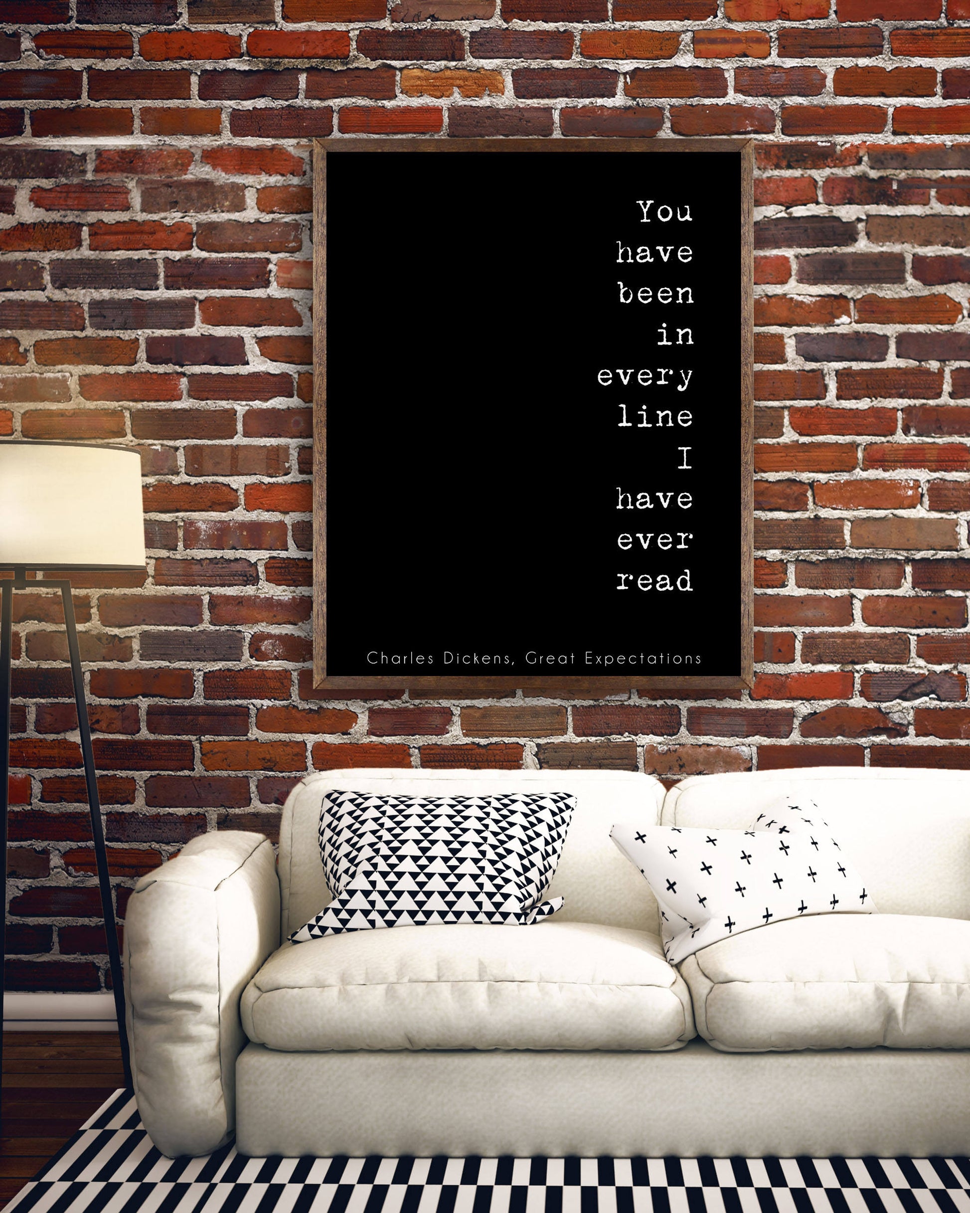 Charles Dickens Romantic Art Print, framed & unframed Quote Print from Great Expectations