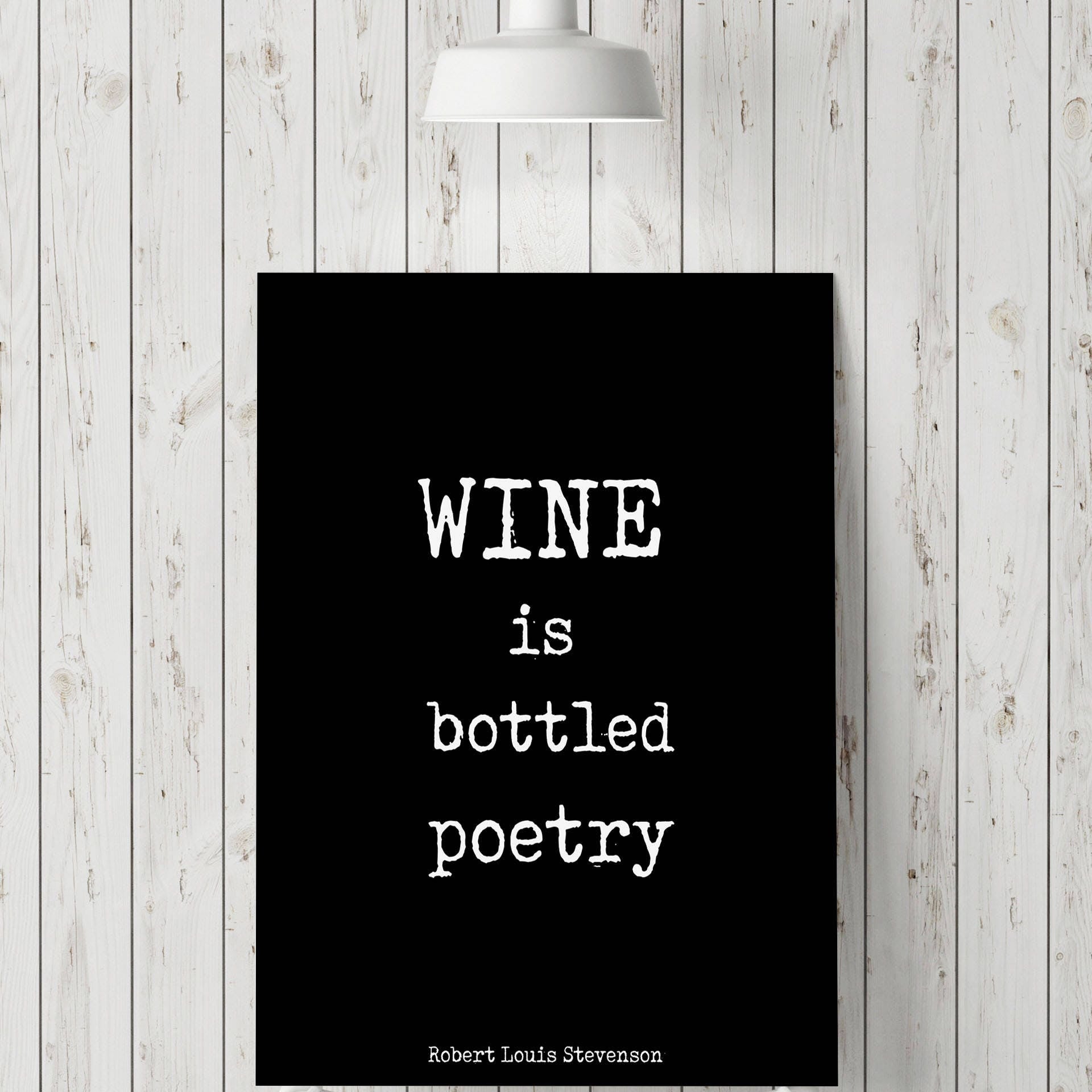 Robert Louis Stevenson Quote Print, Wine Kitchen and Dining Room Wall Art