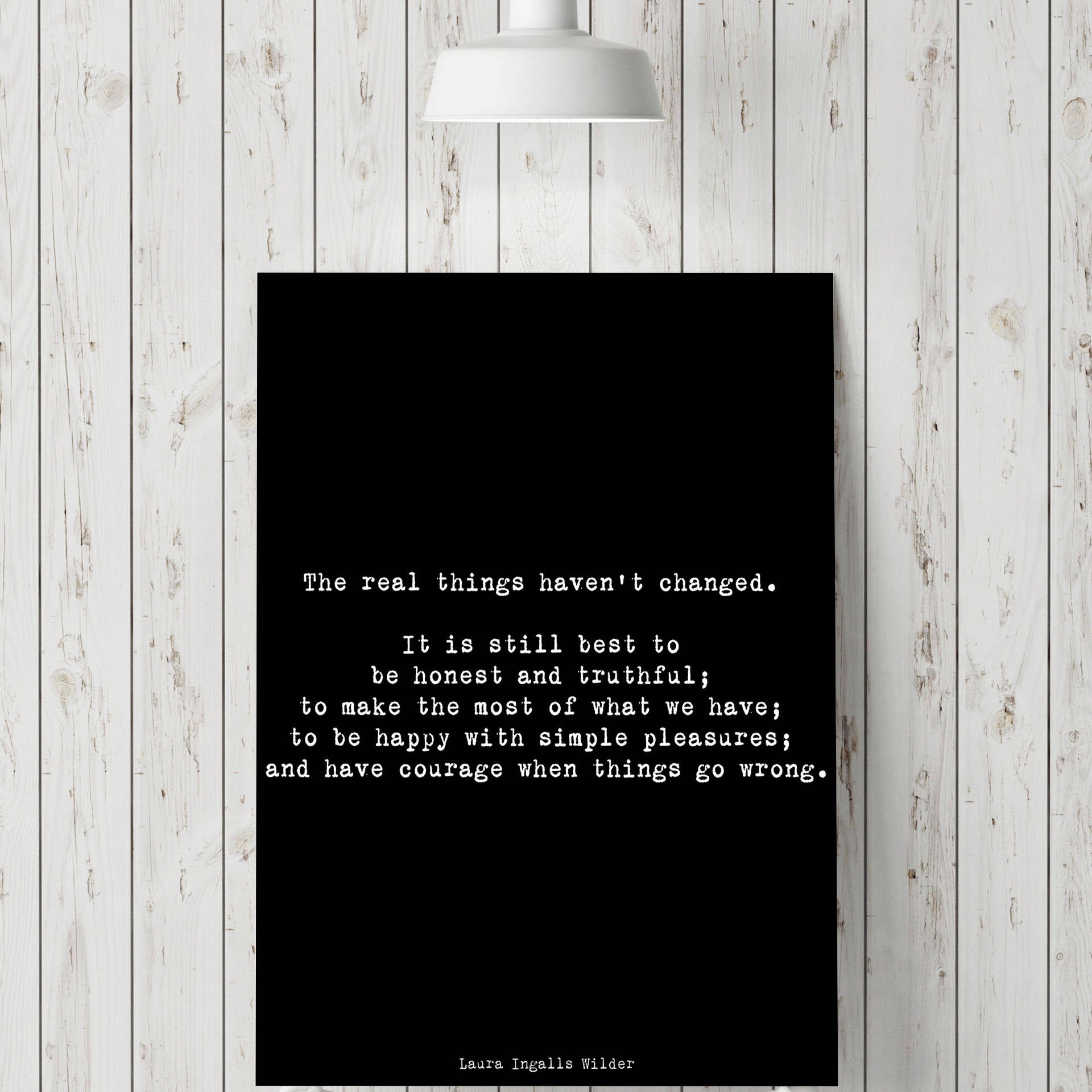 Laura Ingalls Wilder Inspirational Wall Art Quote Print, Typography Wall Decor