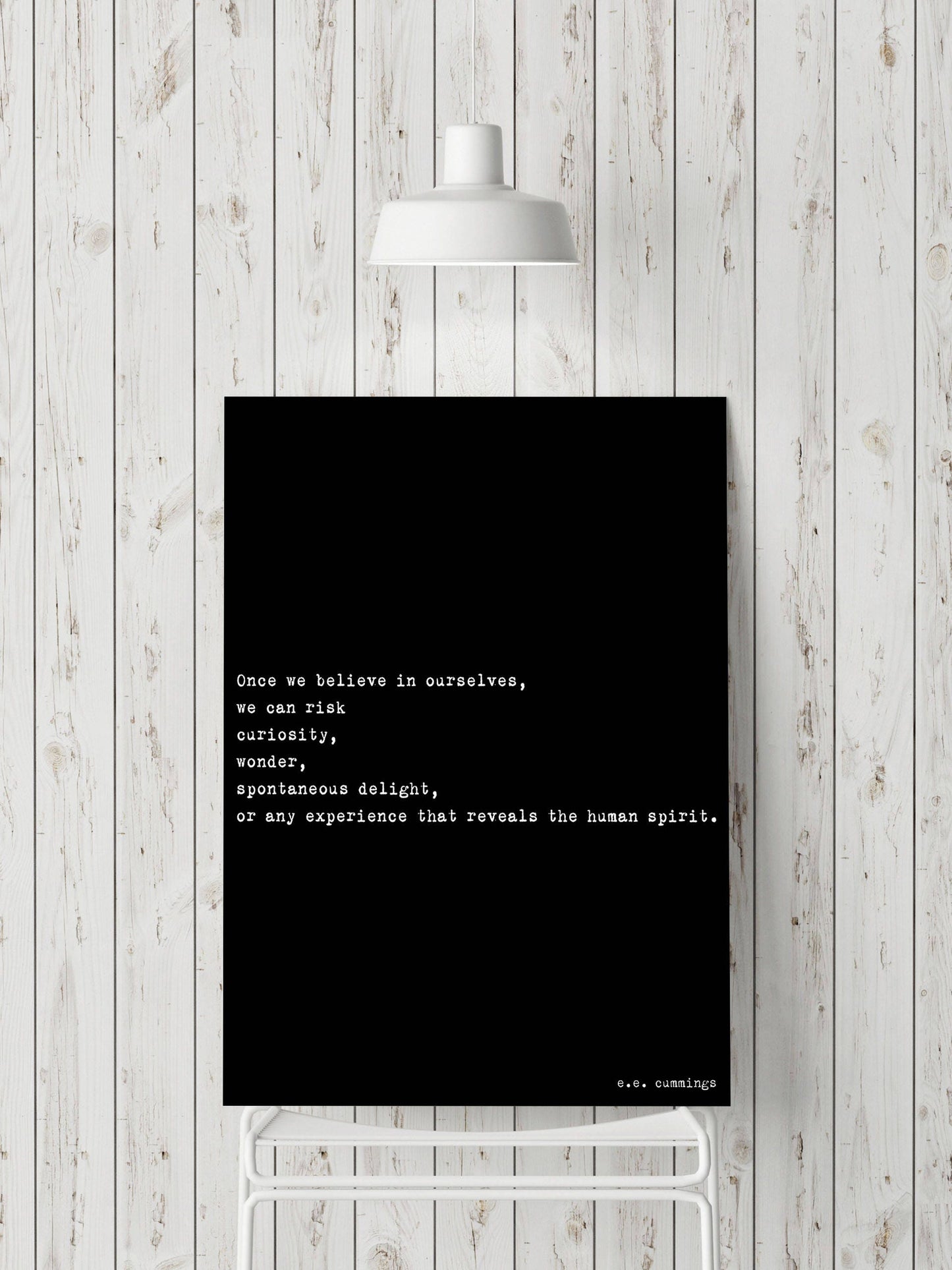 E.E. Cummings Quote Print – Believe in Ourselves, Literary Wall Art
