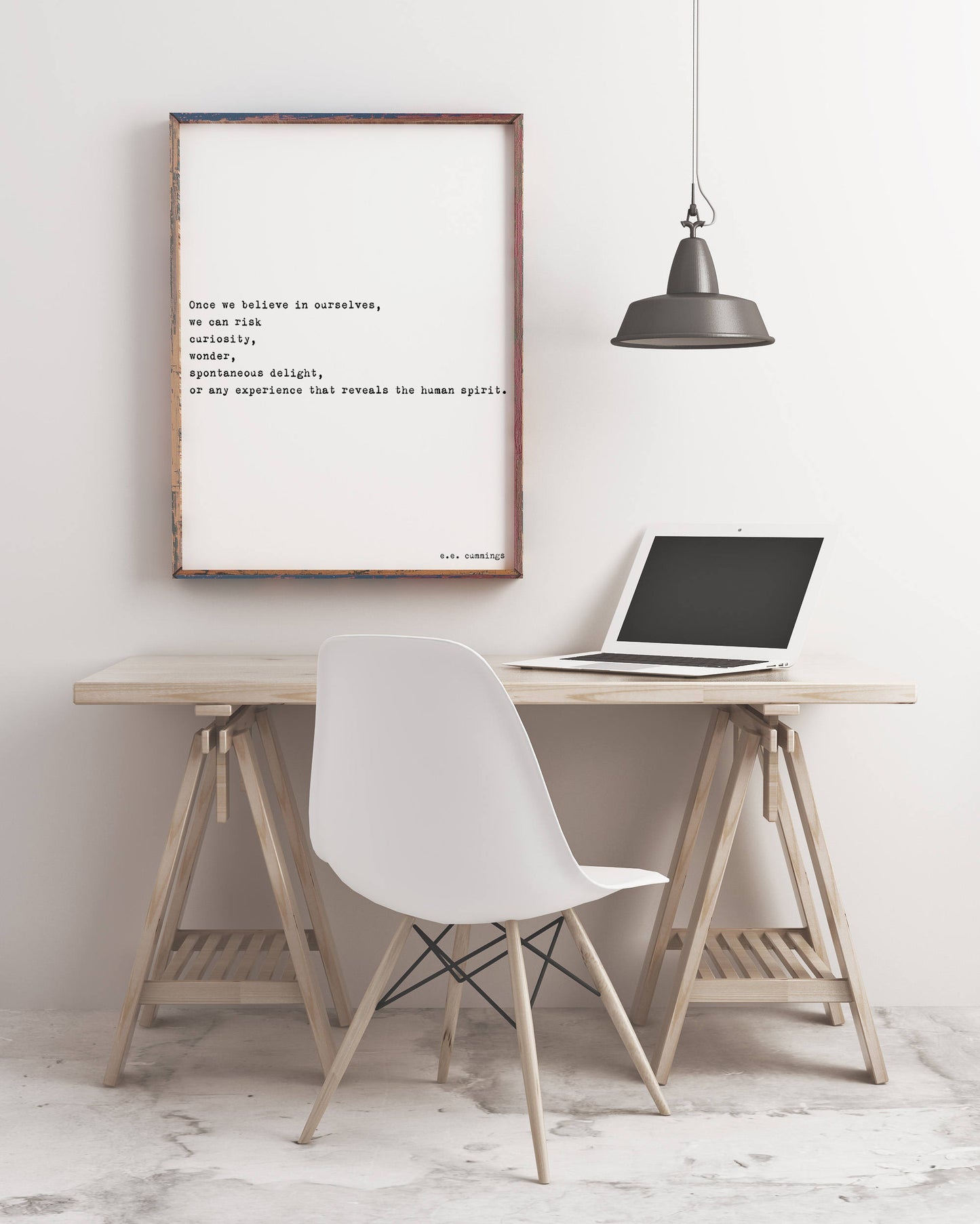 E.E. Cummings Quote Print – Believe in Ourselves, Literary Wall Art