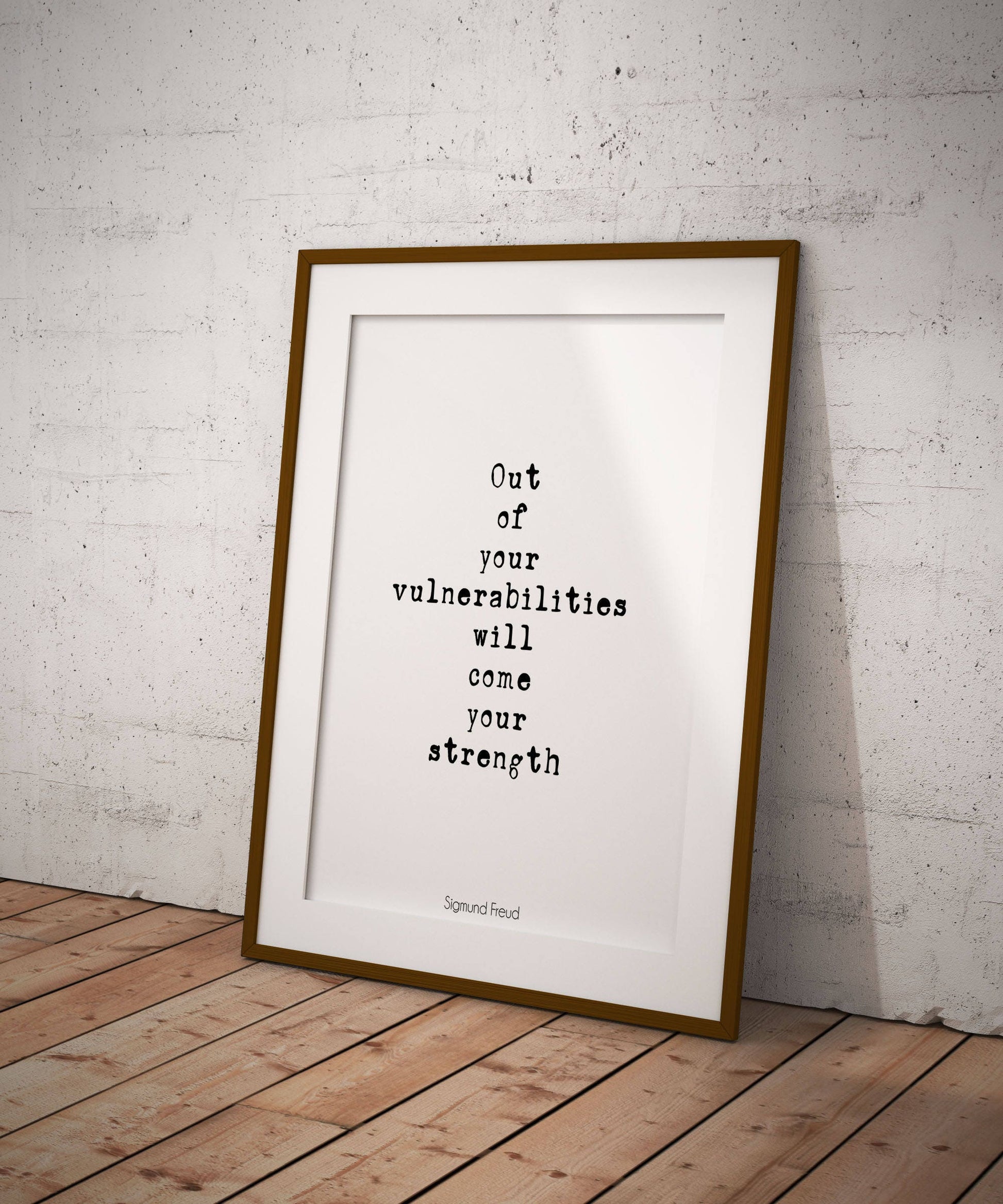Motivation Print with Sigmund Freud Quote, Inspirational Poster