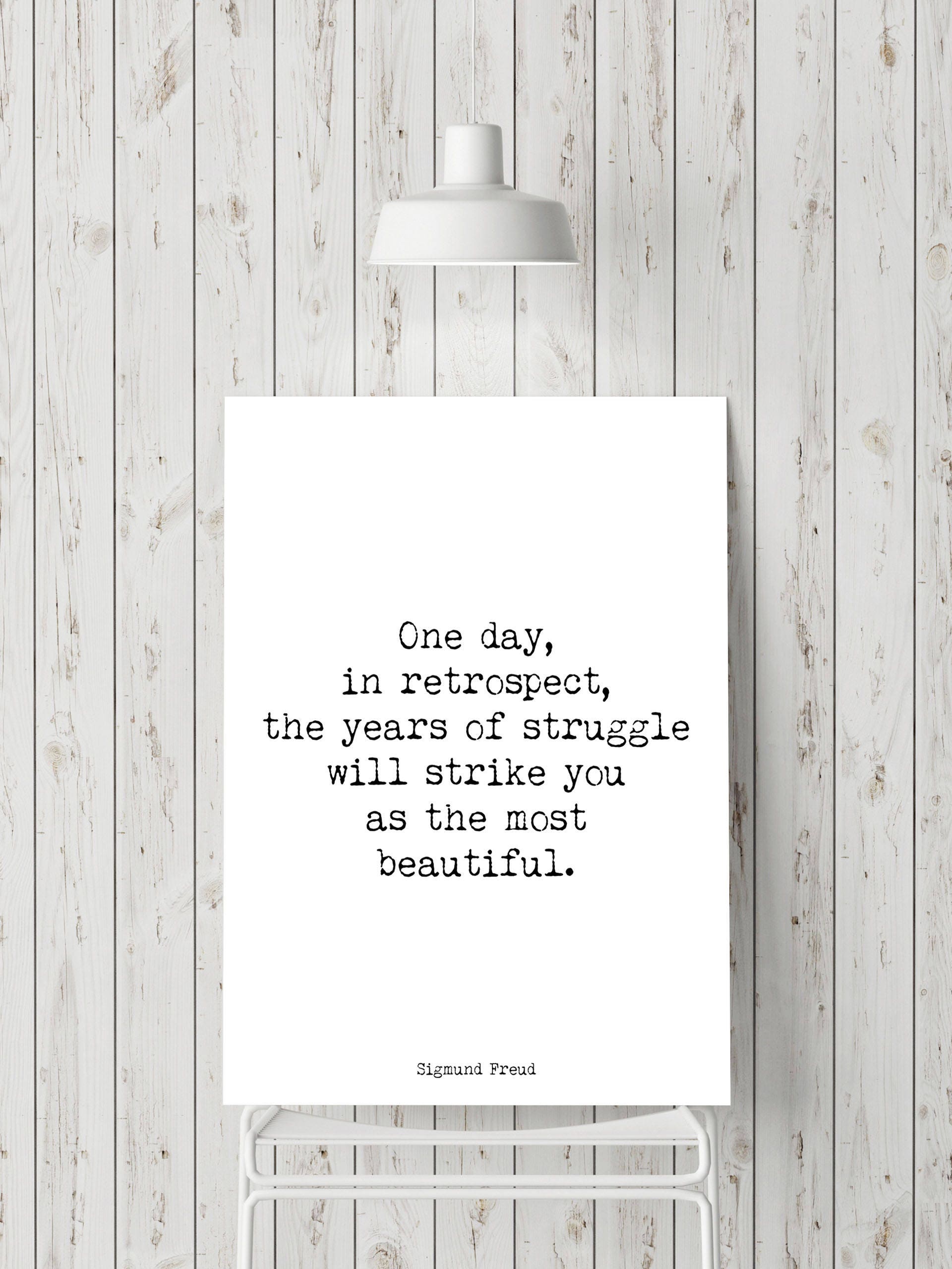 Sigmund Freud Quote Print in Black & White, Psychology Art Print Unframed and Framed Art