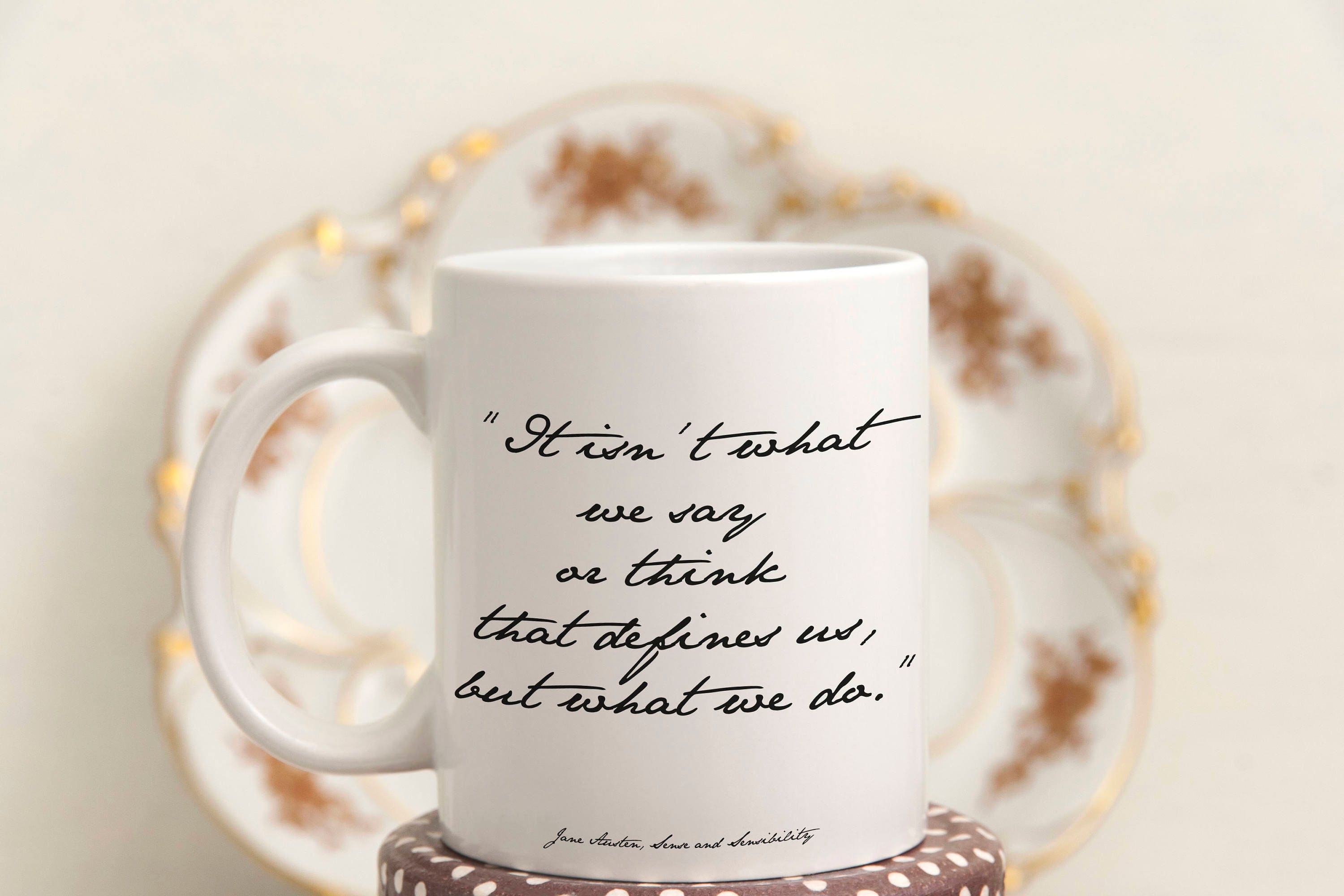 Jane Austen Mug, Literary Quote from Sense and Sensibility