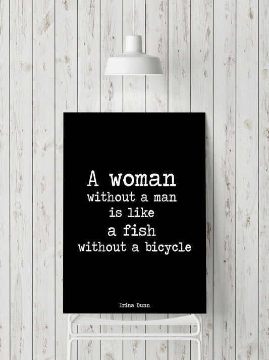 Funny Feminist Quote, Wall Art Feminist Print