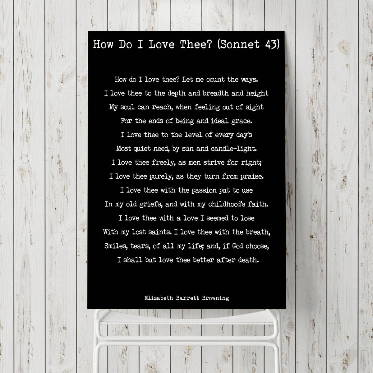 Elizabeth Barrett Browning Sonnet 43 Love Poem Print
