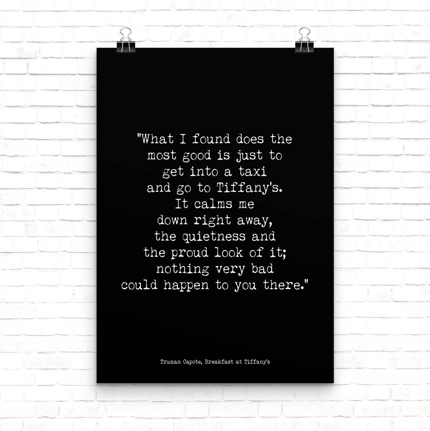 Breakfast at Tiffanys Quote, Audrey Hepburn Art