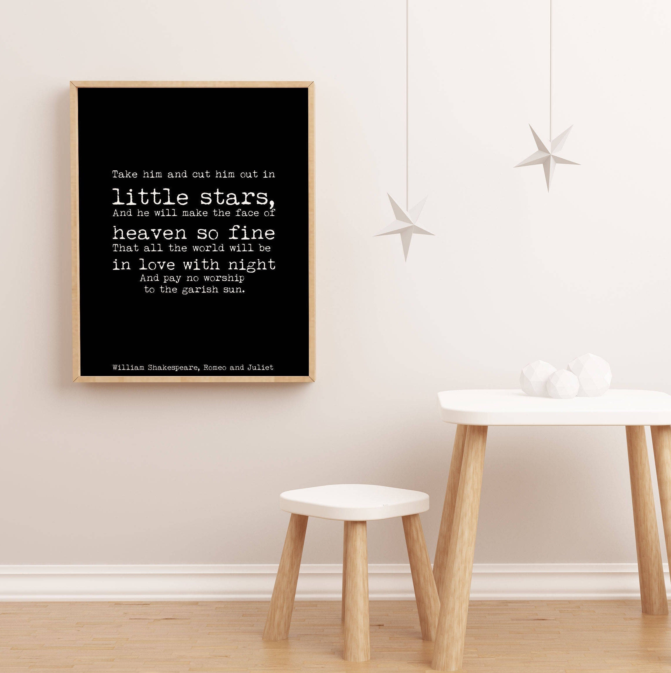 Heaven Quote Shakespeare Print, Romeo and Juliet Poster