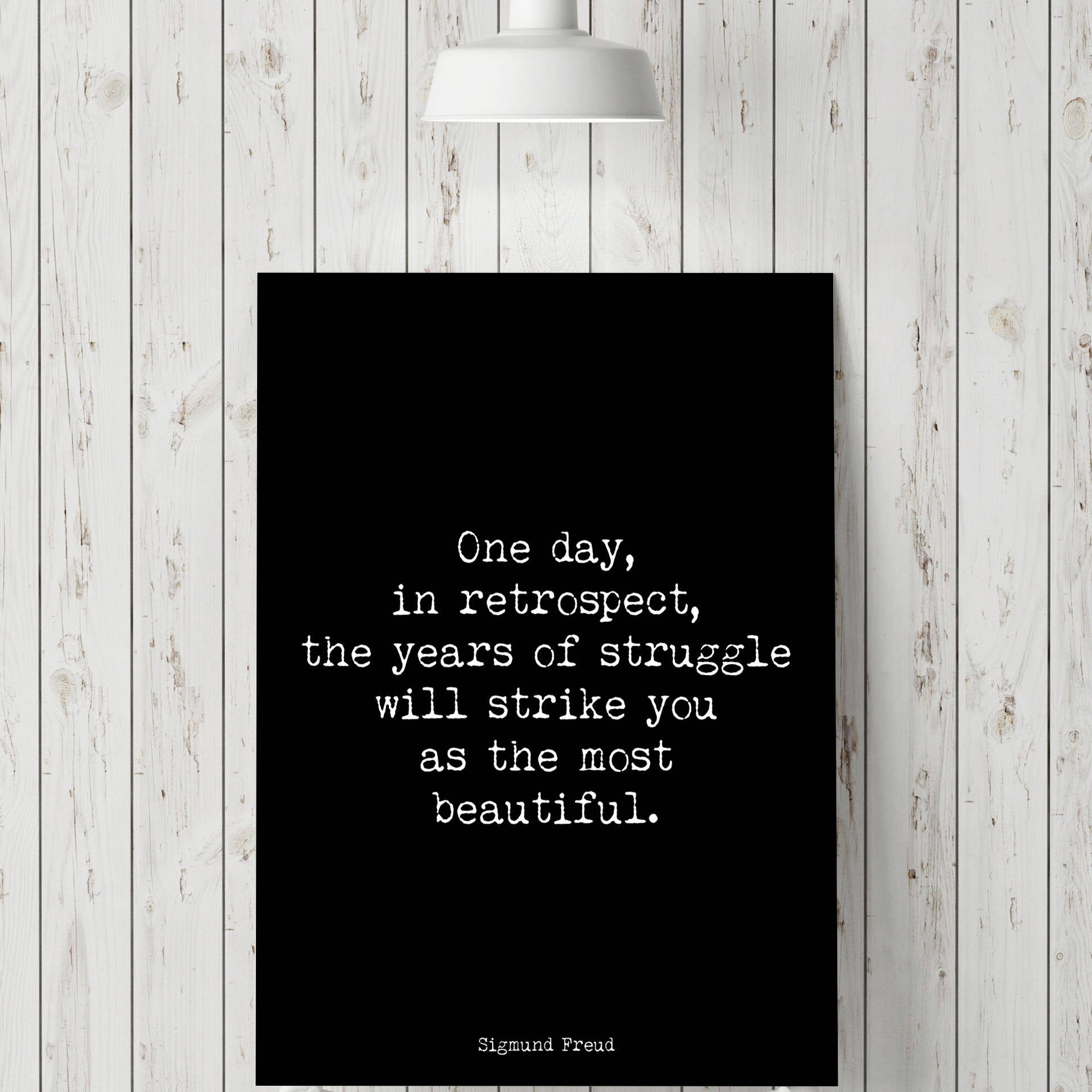 Sigmund Freud Quote Print in Black & White, Psychology Art Print Unframed and Framed Art