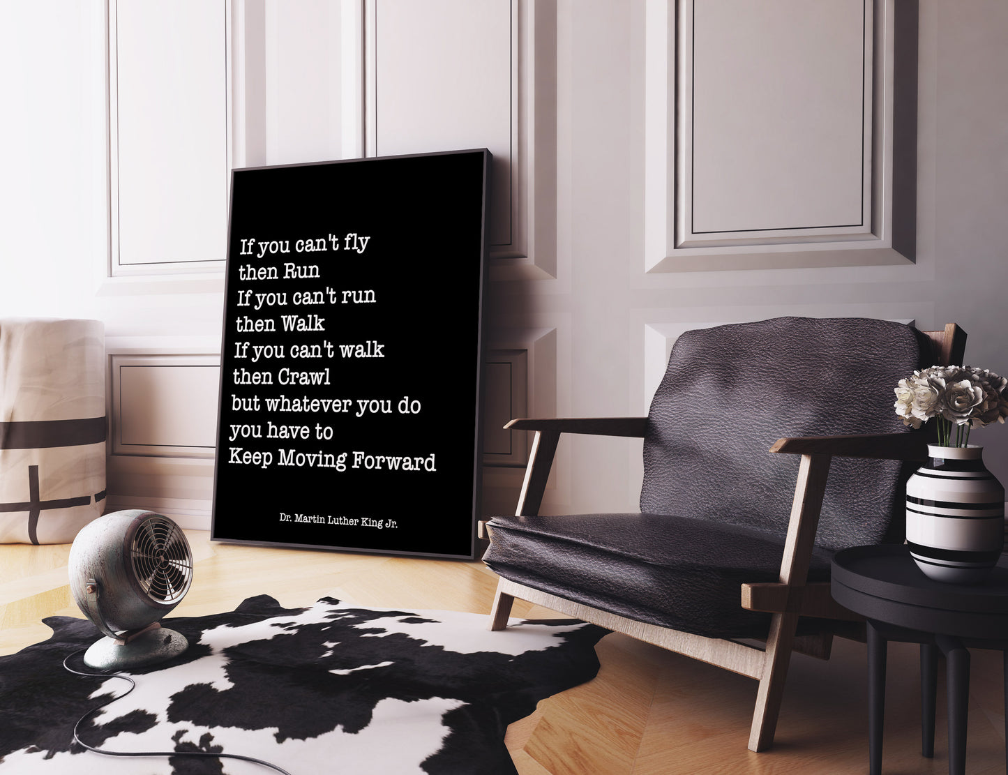 Dr. Martin Luther King Jr Life Classic Quote Art Print, Keep Moving Forward
