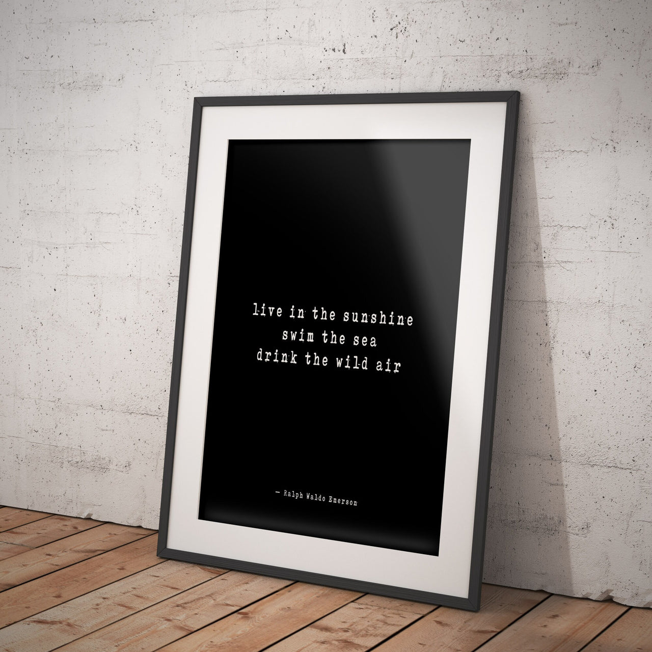 Live In The Sunshine Ralph Waldo Emerson Quote Art Print