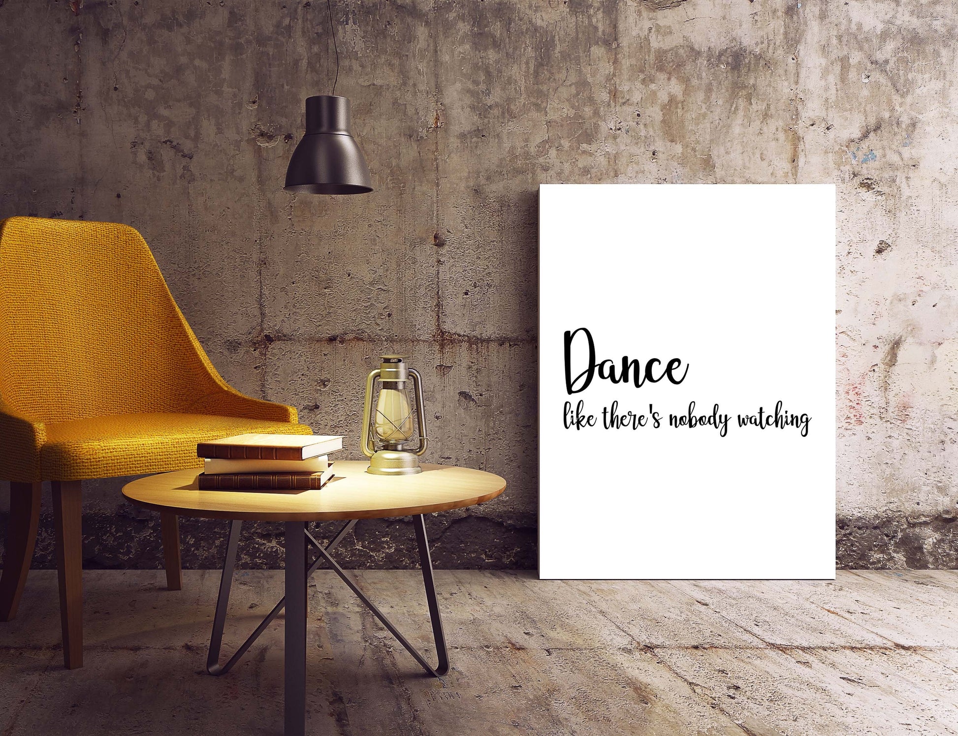 Dance Like There's Nobody Watching Inspirational Quote Wall Art Print