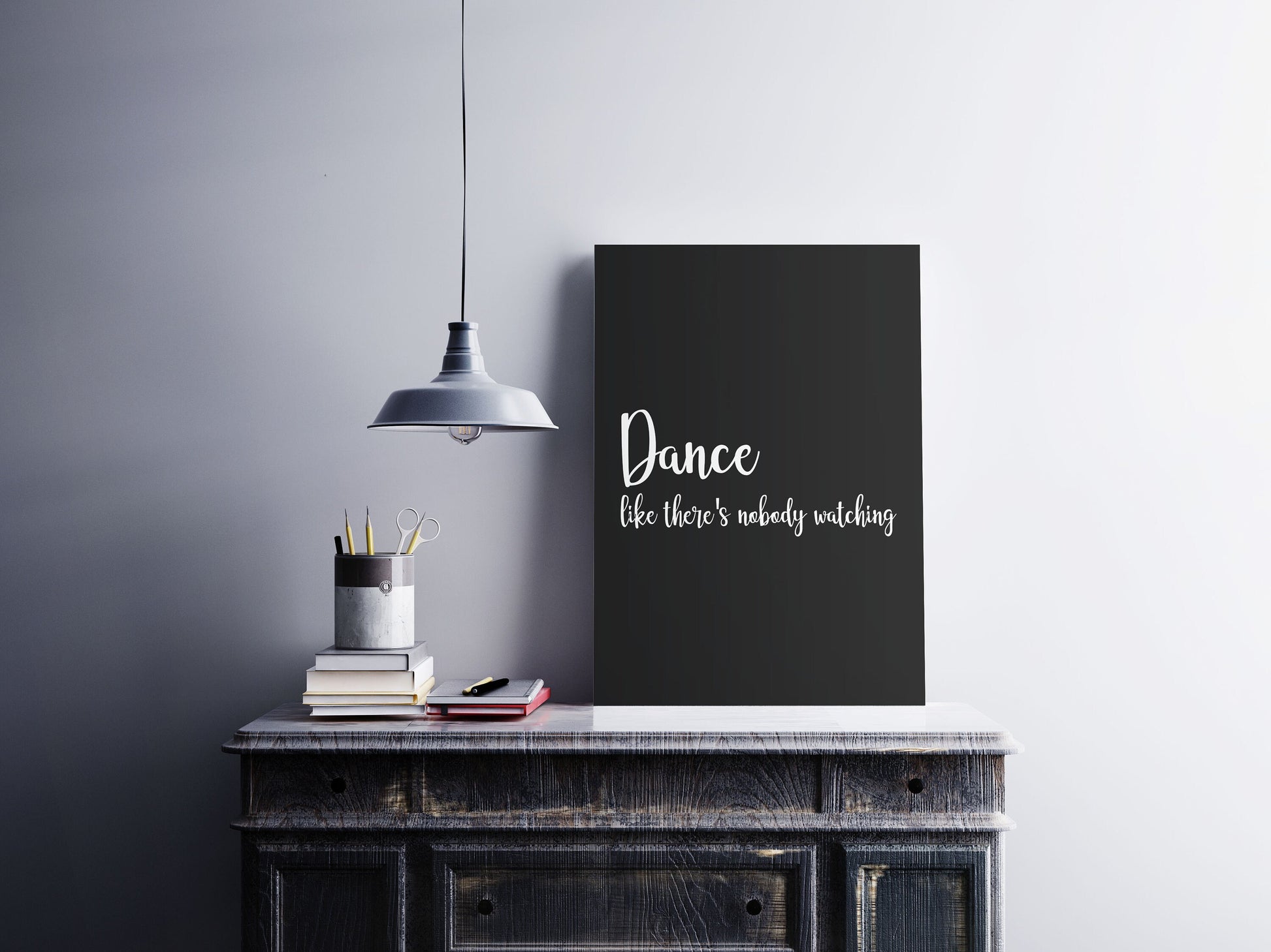 Dance Like There's Nobody Watching Inspirational Quote Wall Art Print