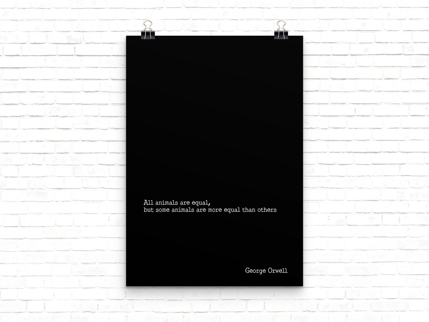 George Orwell Quote Print | Animal Farm Literary Wall Art | Minimalist Political Quote Poster