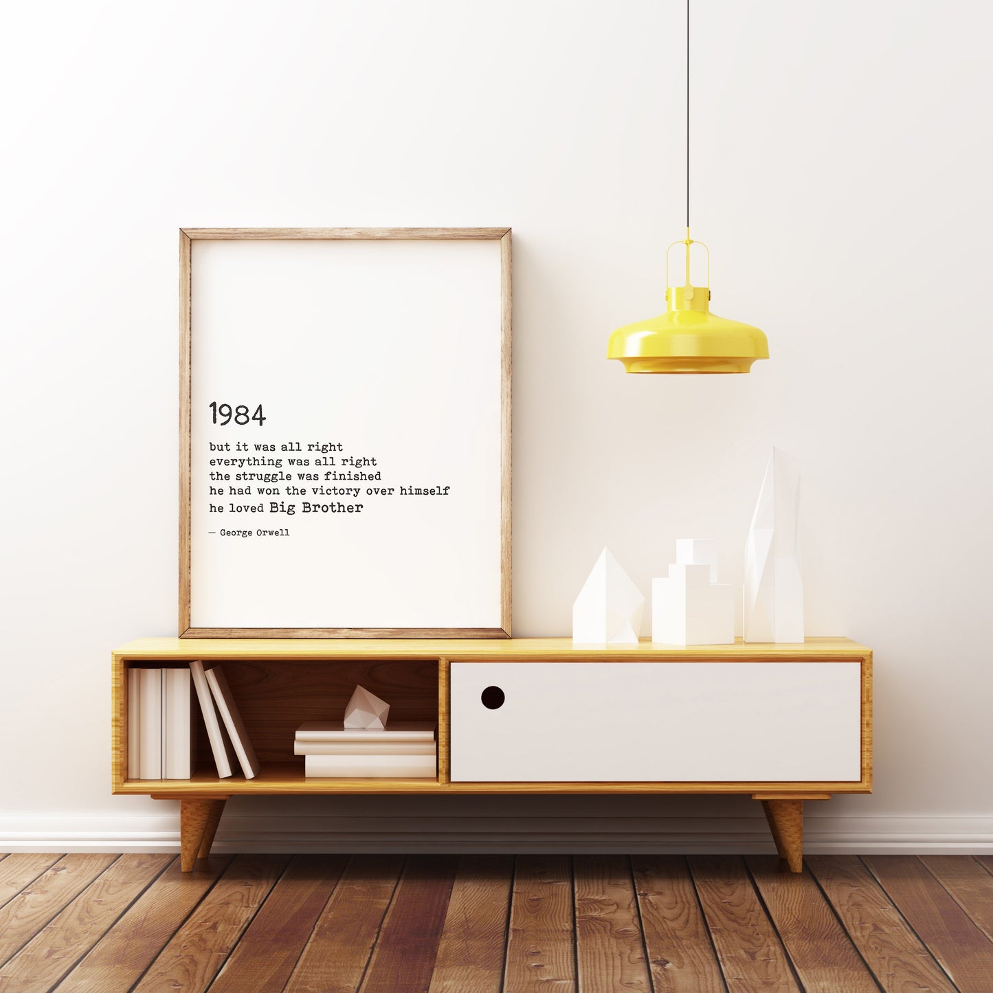 George Orwell 1984 Quote Art Print – Minimalist Black, White or Vintage Decor